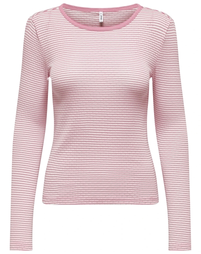 Only - ONLMadison O-Neck Top - Cloud Dancer/Vivi Roman